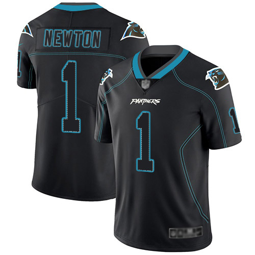 Carolina Panthers Limited Lights Out Black Men Cam Newton Jersey NFL Football #1 Rush->women nfl jersey->Women Jersey